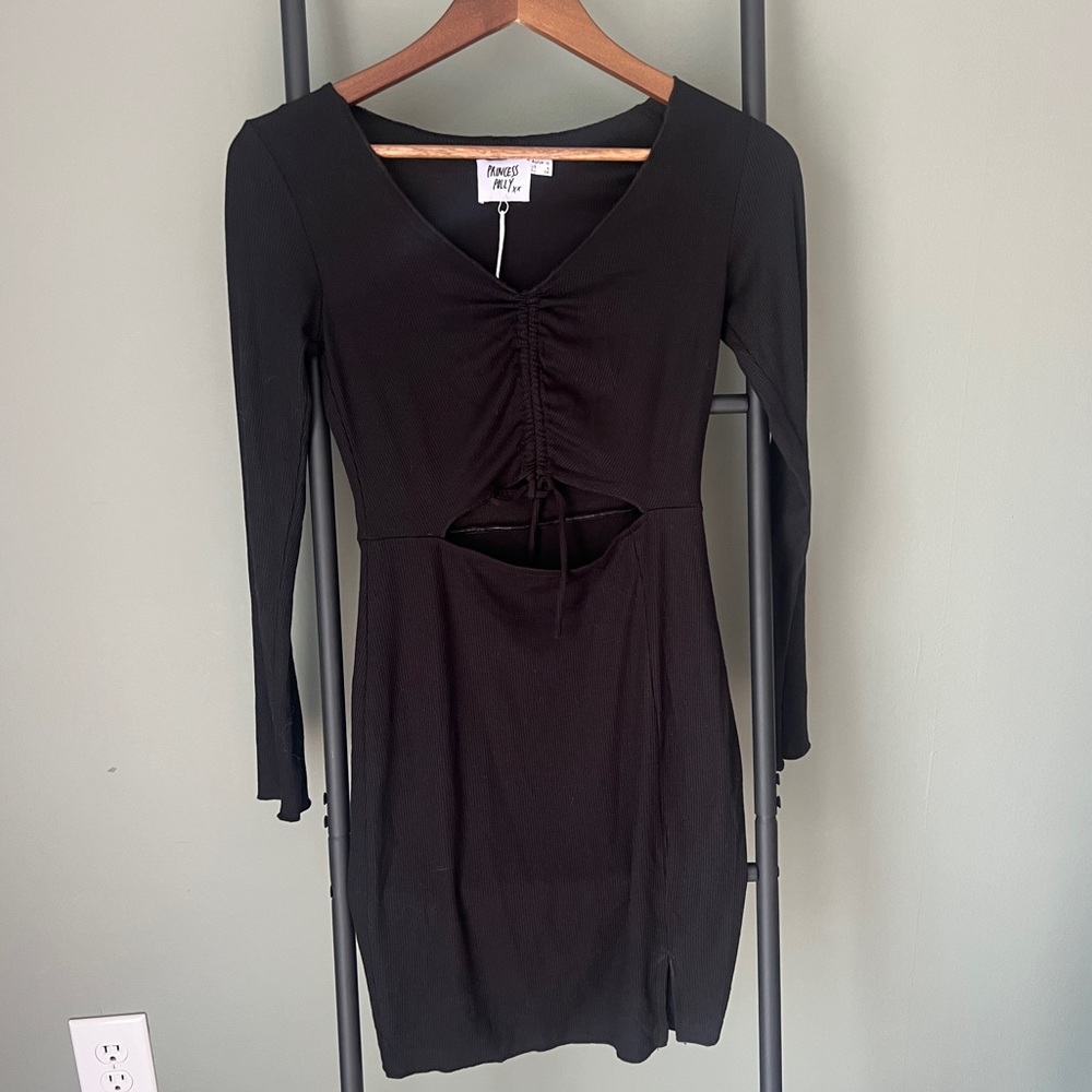 NWT Princess Polly Pinch Me Mini Dress Black